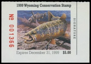 1999 Wyoming State Duck Stamp Mint Never Hinged. Original Gum - Picture 1 of 1