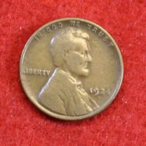 1924-D Lincoln Wheat Cent Penny Circulated Coin LW2300 - Picture 1 of 2