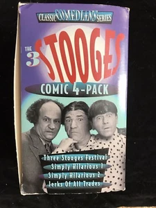 VHS Classic Comedy Series Three Stooges Comic 4 Pack Movies - Picture 1 of 9