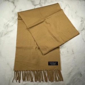 Soft Unisex Sand Color Tassel Acrylic Scarf Cashmere-Feel - Foto 1 di 4