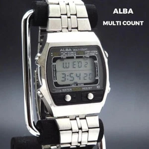 Reloj digital vintage Seiko ALBA MULTI COUNT, estado de funcionamiento de Japón - Imagen 1 de 5