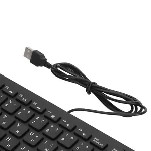 (Russian) Wired Computer Keyboard 78 Key Mute Ultra Thin USB Keyboard Mini - Picture 1 of 23