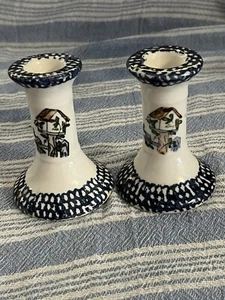 Candle Holders Birdhouse Shabby Country Decor - Picture 1 of 9
