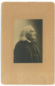 Vintage 4x6.5 Cabinet Card Franz Liszt Hungarian composer pianist, conductor - Picture 1 of 3