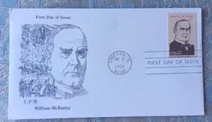 PRESIDENT WILLIAM MCKINLEY  SCARCE IPM CACHET 1986  FDC VF UNADDR - Picture 1 of 1