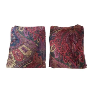 Funda de almohada Ralph Lauren Socialite Paisley 2 King PILLOW SHAM tonos joyas - Imagen 1 de 4
