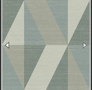 A Street Prints Green Geometric Faux Grasscloth Wallpaper FD27106 27106 Double - Picture 1 of 4