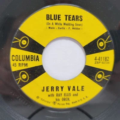 Jerry Vale Blue Tears / With You 7" 45rpm vg+ Vinyl 60s Record free sleeve - Image 1 of 2