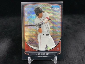 JON DENNEY 2013 BOWMAN DRAFT PICKS #BDPP43 BLACK WAVE ROOKIE REFRACTOR / RED SOX - Picture 1 of 2