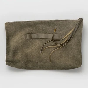 Bolso sin asas Jo Handbags NYC de gamuza de cuero hecho a mano con cremallera Boho - Imagen 1 de 12