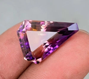 20.00 CT Beautiful Natural Ametrine Trillion Cut Certified Loose Gemstone - Picture 1 of 5