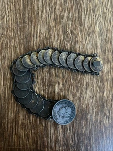 Vintage Bracelet Centavos Mexican Coins Bracelet. 555 - Picture 1 of 8