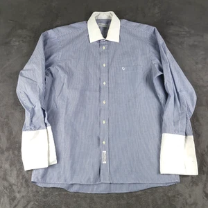 VTG Christian Dior Chemises Shirt Mens 16.5 32-33 Button Up Long Sleeve Striped - Picture 1 of 17