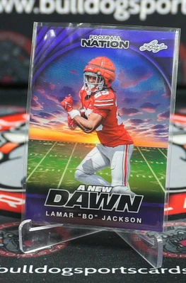 Leaf Football Nation A New Dawn 2025 - Lamar "Bo" Jackson 1/1 Foto 1 de 2