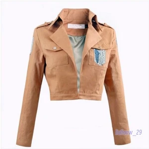 Neu Anime Attack on Titan Eren Jaeger Kostüm Cosplay Jacke lang bestickt - Bild 1 von 8