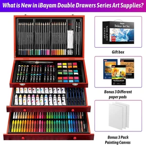 Suministros de Arte, Paquete de 195 Set de Arte Kit de Dibujo para Niños Adolescentes Niñas Niños Adultos,... - Imagen 1 de 12
