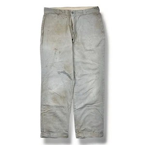 Vintage 50s Buckhide Twill Chino Pants Sanforized Farm Distressed Men’s 32x30 - Picture 1 of 11