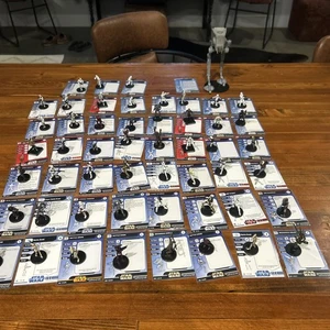 WOTC Lot of 50 Star Wars Miniatures No Duplicate With Card Stormtroopers AT-ST - Picture 1 of 24