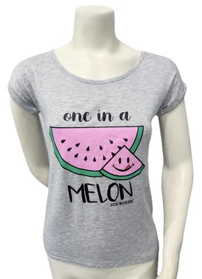 Camiseta Joe Boxer One In A Melón Gráfica Sandía Para Mujer Gris Mediano Nueva Con Etiquetas Foto 1 de 4