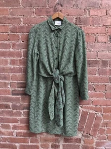 AKRIS Punto Women’s Dress, Sz 10 US, Green Jacquard, Retro Modern Elegant - Picture 1 of 10
