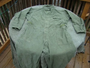 US Military Army Sateen Type 1 Coveralls Large with Velcr*  - damaged - Picture 1 of 13