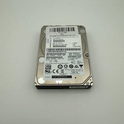 IBM / Seagate 1.8TB 12G 10K SAS 2.5" Tested & Professional Wiped - ST1800MM0008 - Image 1 of 4