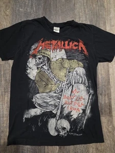 Original Size Medium Vintage Metallica Pushead Gravekeeper Bay Island Shirt - Picture 1 of 8
