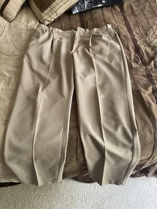 Haggar Relaxed Fit Tan Dress Pants Slacks Premium D4 38 X 34 Excellent Condition - Picture 1 of 5