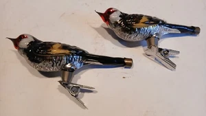 Uralter seltener Christbaumschmuck 2 Vögel filigran Sammlerstück - Bild 1 von 2