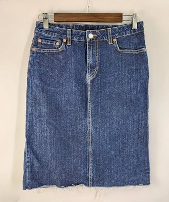 Lucky Brand Denim Skirt Women's 6 28 Denim Knee Length *note* - Image 1 of 4