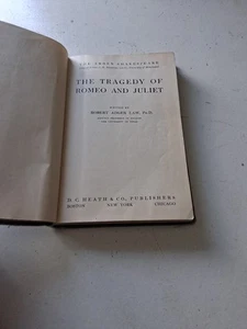 THE TRAGEDY OF ROMEO AND JULIET by William Shakespeare - 1926 Hardcover US PRINT - Picture 1 of 7