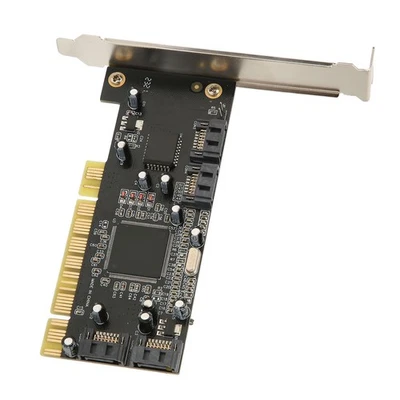 PCI To 4 Port Card 4 Independent Serial ATA Channels 1.5Gbps Transfer PCI S - Image 1 of 4
