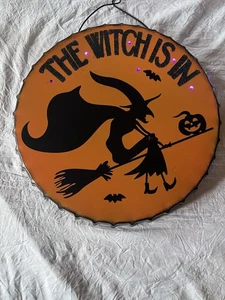 Halloween front door decor Tested, New Batteries”The Witch Is In” - Picture 1 of 6
