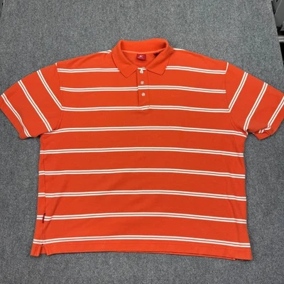 Camisa Polo Karl Kani De Colección Para Hombres XXXL Naranja Blanco Rayas Y2K Suelta Ropa de Calle Años 90 Foto 1 de 4