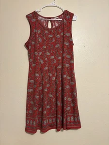 Max Studio Red Floral sleeveless dress Size XL - Imagen 1 de 8