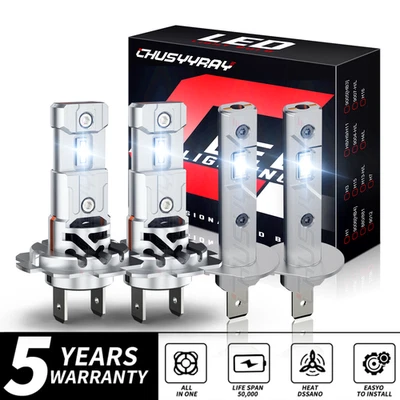 H1 H7 Combo LED Headlight Bulbs 6000K Fits Ducati Diavel Cromo Carbon 2011-2014 - Image 1 of 4