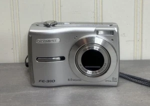 Olympus FE-310 8.0MP Digital Camera Silver 5 Optical Zoom Tested - Picture 1 of 15
