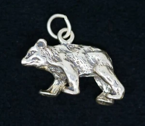 Walking Raccoon Sterling Silver Charm 20mm Wide - Picture 1 of 1