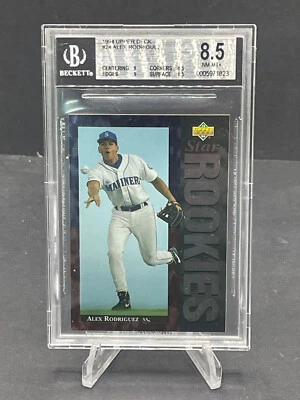 1994 ALEX RODRIGUEZ UPPER DECK ROOKIE CARD #24 BGS 8.5 NM-MINT+ RC  - Image 1 of 2