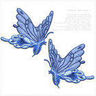 1x Butterfly Water Soluble Embroidery Patches Sew on Applique Clothes Bag Decor