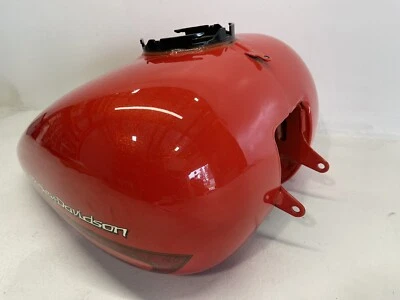 Harley-Caballe Laguna 2017 Touring Road Street Glide Orange tanque de combustible abollado Foto 1 de 4