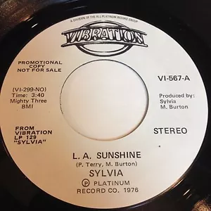 Sylvia - L.A. Sunshine 45 - Vibration - Soul - Foto 1 di 1