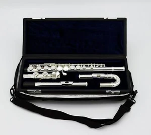 Student Flute with Curved and Straight Head Joint Italian New - Picture 1 of 5