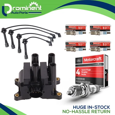 Ignition Coil & Wire Set & 4 Motorcraft Spark Plug for Ford Ranger Mazda B2300 - Image 1 of 4