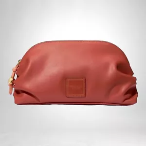 Victoria's Secret nackte Tasche Make-up Kosmetiktasche orange braun neu mit Etikett - Bild 1 von 3