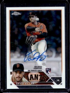 2023 Topps Chrome David Villar Rookie Autograph Auto RC #RA-DV Giants