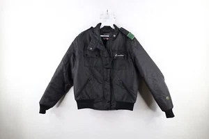 Vtg 80s Arctic Cat Arcticwear Womens L Distressed Snowmobile Bomber Jacket USA - Picture 1 of 14