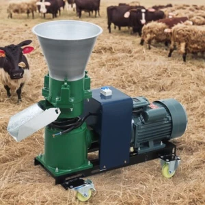 3-Head Rollers 220V Animal Pellet Feed Mill Machine 10mm Pelletizer Granulator - Picture 1 of 23