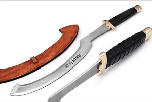 CUSTOM HANDMADE 27 INCHES HIGH CARBON STEEL VIKING HUNTING SWORD COMBAT SWORD - Picture 1 of 5