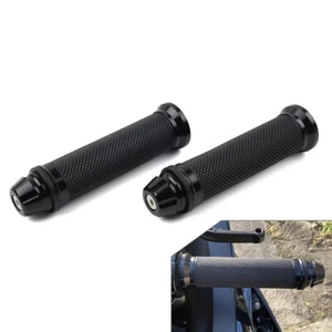 Motorcycle 7/8" Handle Bar Hand Grip For Yamaha For Honda For Suzuki Black - Imagen 1 de 12